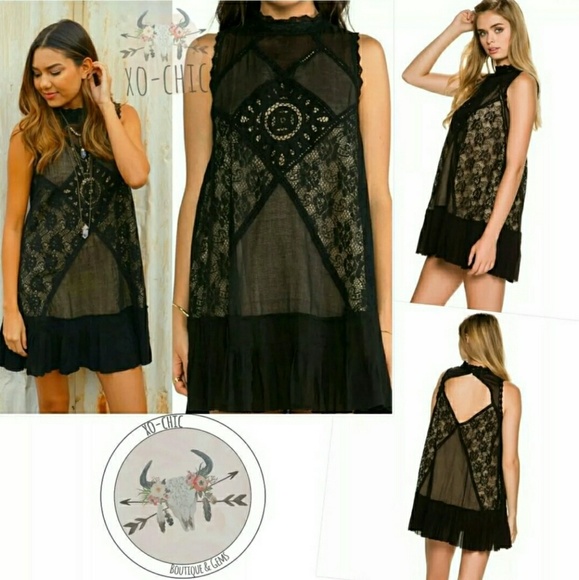 $118 NWT M Free People Mini Top Dress - Picture 3 of 5